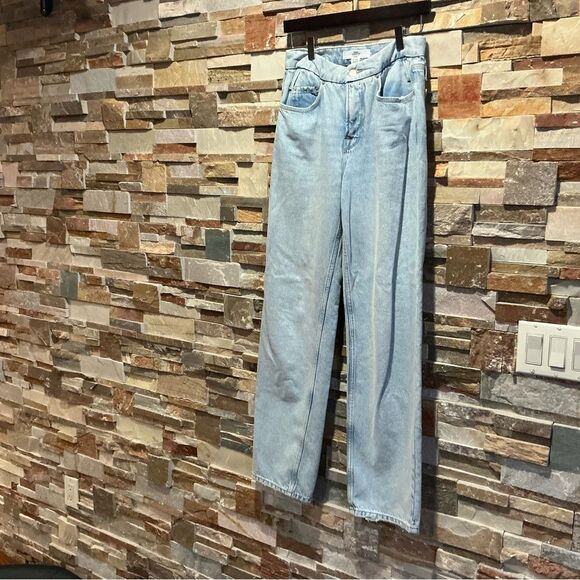 Zara Blue Straight Leg Jeans Classic Denim Style - Picture 2 of 5